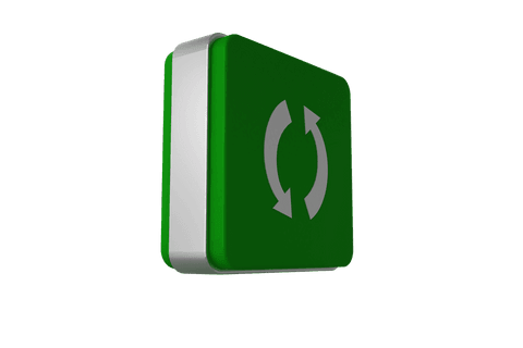 Green Cube Digital Illustration with Spinning Arrows Transparent PNG - Download Free Stock Videos Pikwizard.com