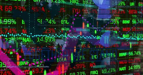 Dynamic Stock Market Data Visualization with Global Financial Indicators - Download Free Stock Images Pikwizard.com