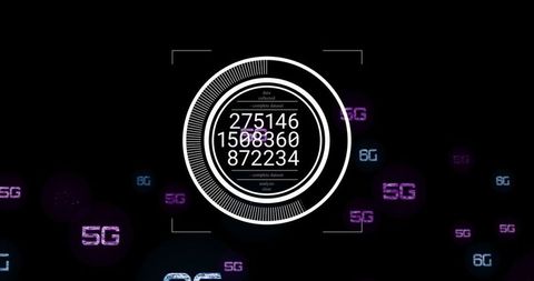 Futuristic data interface with 5g and 6g connectivity