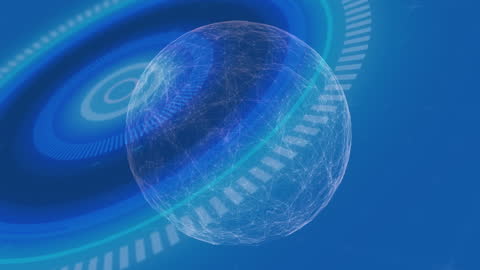 Digital Globe with Futuristic Scope and Network Connections