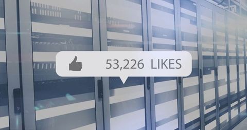 High Tech Data Center With Digital Engagement Overlay