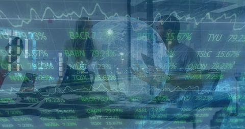 Global Business Analysis with Digital Stock Market Data - Download Free Stock Images Pikwizard.com