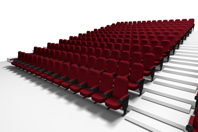 High Angle View of Rows of Transparent Red Theater Chairs - Download Free Stock Videos Pikwizard.com