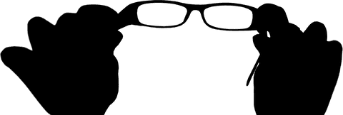 Silhouette of Hands Holding Glasses on Transparent Background