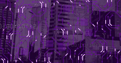 Futuristic Digital Cityscape with Virtual Connections - Download Free Stock Images Pikwizard.com