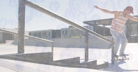 Conquer distractions: skateboarding through bubble effects