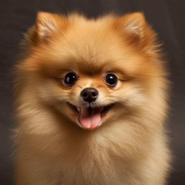 Happy Pomeranian Dog With Fluffy Fur Smiling - Download Free Stock Images Pikwizard.com