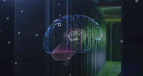 Digital Brain Technology in Modern Server Room