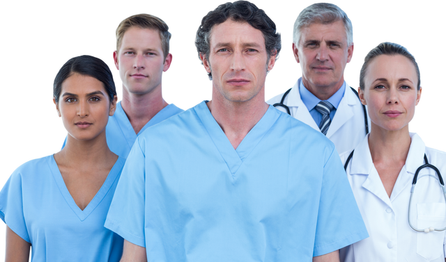 Confident Healthcare Team with Transparent Background Wearing Medical Uniforms - Download Free Stock Videos Pikwizard.com