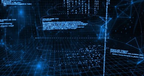 Digital Data Network and Coding on Abstract Technology Background - Download Free Stock Images Pikwizard.com