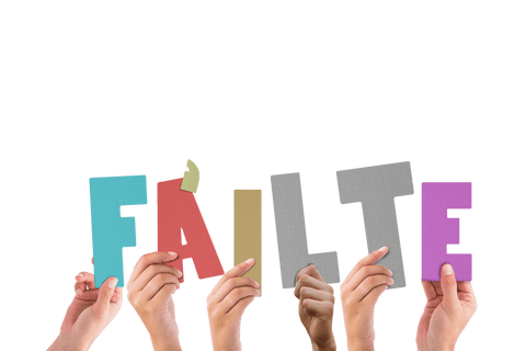 Hands Holding Failte Text on Transparent Background - Download Free Stock Videos Pikwizard.com