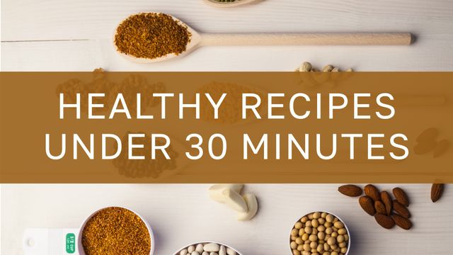 Healthy Recipes Under 30 Minutes with Nutrient-Rich Ingredients - Download Free Stock Templates Pikwizard.com