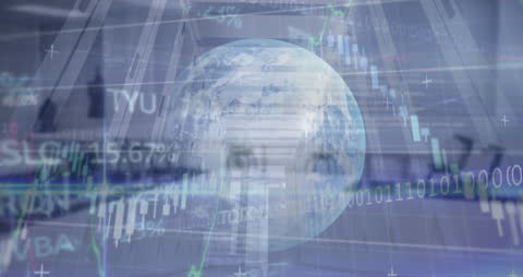 Digital Illustration of Global Financial Market Analytics