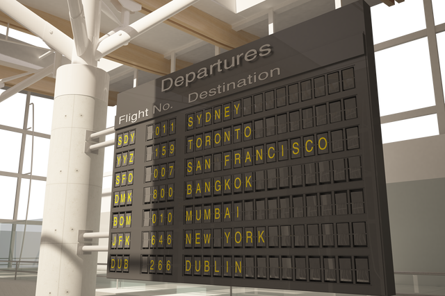 Transparent Airport Terminal Departure Board Vector Illustration - Download Free Stock Videos Pikwizard.com