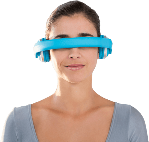 woman with transparent virtual reality glasses smiling - Download Free Stock Videos Pikwizard.com