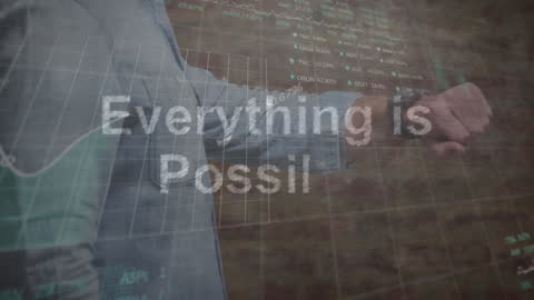 Futuristic Data and Innovation Concept with Smartwatch