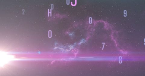 surreal floating numbers with cosmic background - Download Free Stock Images Pikwizard.com