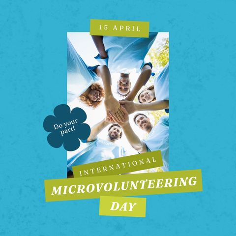 stacked hands in unity for international microvolunteering day - Download Free Stock Templates Pikwizard.com