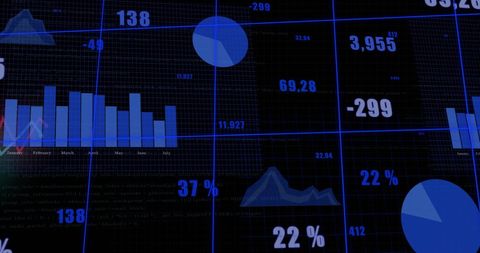 Financial Analytics with Dark Grid and Data Visualizations - Download Free Stock Images Pikwizard.com