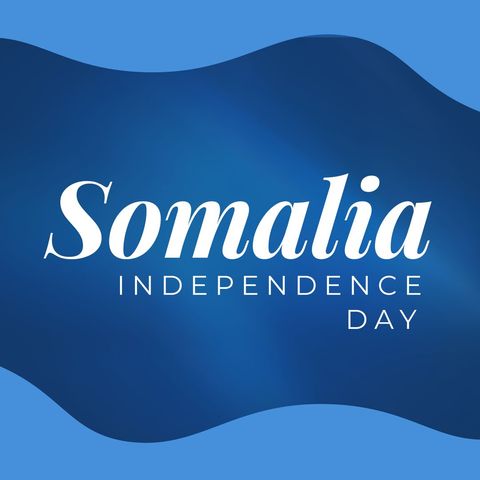 somalia independence day celebration design with blue background - Download Free Stock Templates Pikwizard.com