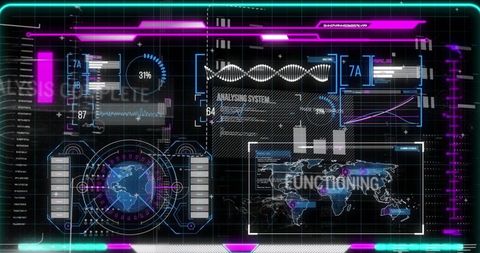 Futuristic Digital Interface Analyzing System - Download Free Stock Images Pikwizard.com