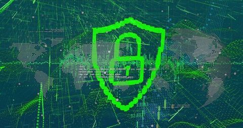 Cybersecurity Concept with Digital Shield and Global Data Network - Download Free Stock Images Pikwizard.com