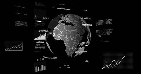 Digital Global Finance Data Analyzing with Graphs - Download Free Stock Images Pikwizard.com