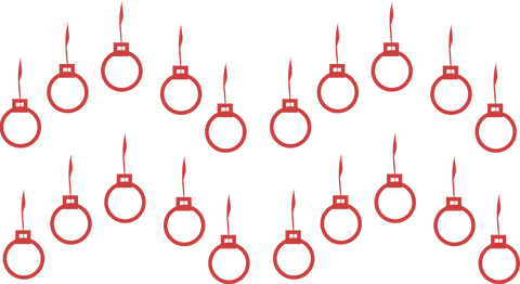 Seamless Red Bauble Pattern on Transparent Background - Download Free Stock Videos Pikwizard.com