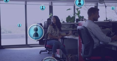 Diverse Business Colleagues Engaged in Global Networking