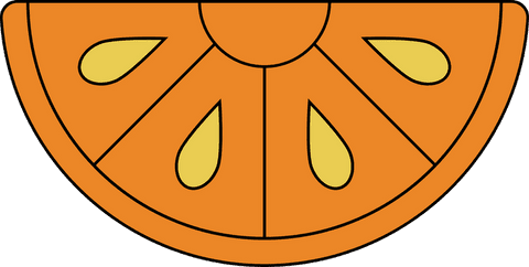 flat design half orange slice on transparent background - Download Free Stock Videos Pikwizard.com