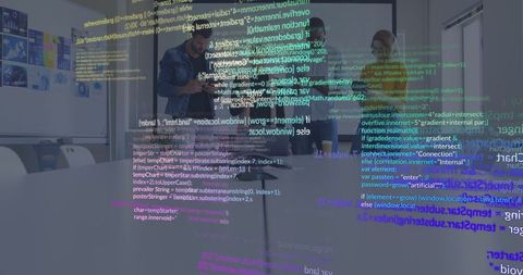 Diverse Team Analyzing Digital Interface in Modern Office - Download Free Stock Images Pikwizard.com