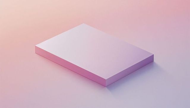 Rectangular block with soft gradient in minimalist style