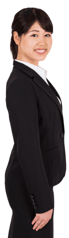 Confident Asian Businesswoman Smiling Transparent Background