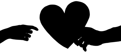 Hands holding heart transparent background illustration