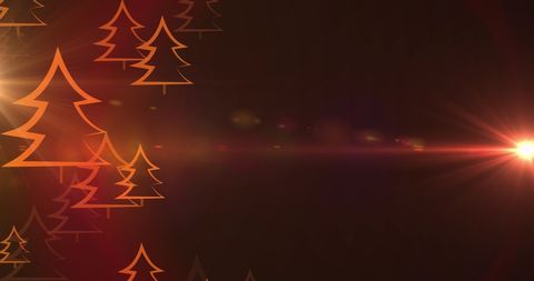Warm Glowing Christmas Trees Abstract with Festive Starburst - Download Free Stock Images Pikwizard.com
