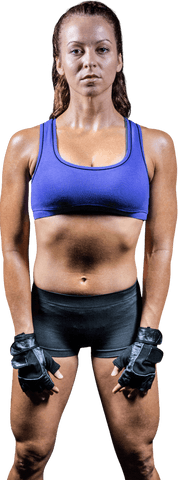 Transparent Cutout of Sporty Woman in Athletic Gear