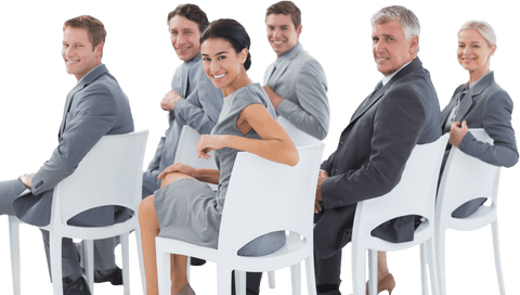 Transparent Group of Diverse Business Colleagues Sitting - Download Free Stock Videos Pikwizard.com