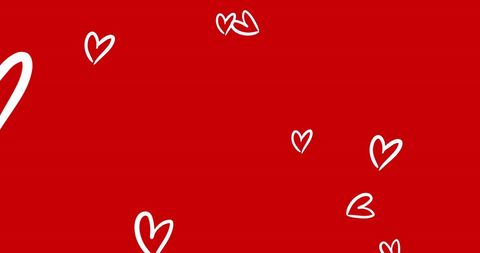 White Heart Icons on Vibrant Red Background - Download Free Stock Images Pikwizard.com