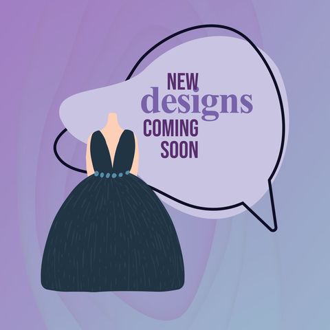 fashion design announcement with elegant dress illustration - Download Free Stock Templates Pikwizard.com