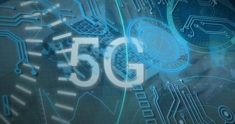 Futuristic 5G Concept with Global Data Connections - Download Free Stock Images Pikwizard.com