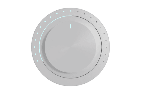 Transparent Digital Control Knob with Blue LED Indicators - Download Free Stock Videos Pikwizard.com