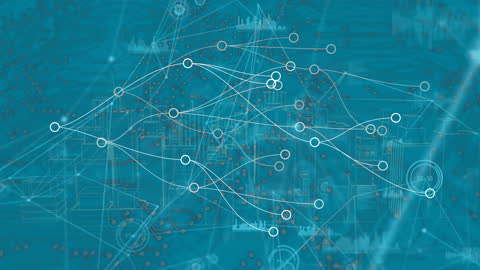 Abstract Digital Network Connections Overlay