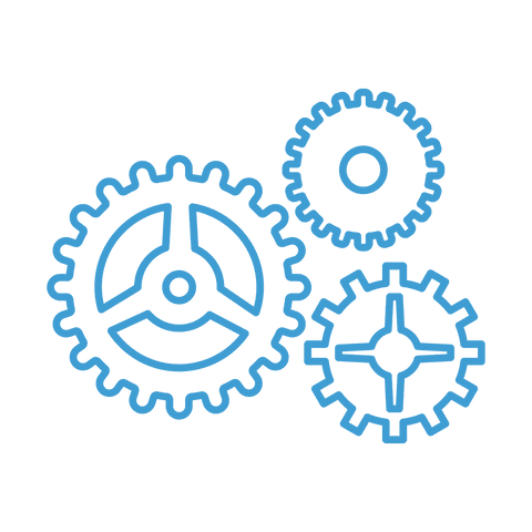 blue cogs on transparent background representing workflow - Download Free Stock Videos Pikwizard.com