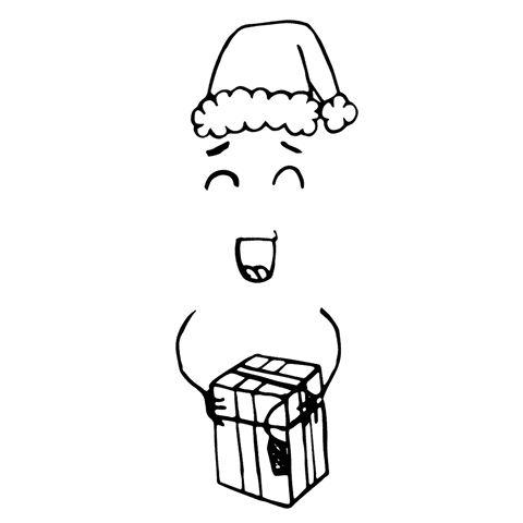 Happy snowman illustration on transparent background