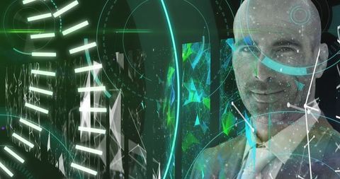 Futuristic Interface Data Processing Over Businessman - Download Free Stock Images Pikwizard.com