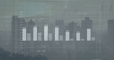 Financial Data Over Cityscape Reflecting Global Business Trends - Download Free Stock Images Pikwizard.com