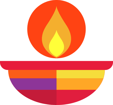 transparent vector diya with colorful bowl and flame illustration - Download Free Stock Videos Pikwizard.com