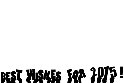 Hands holding best wishes 2015 over transparent background