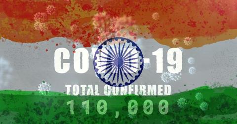 India's COVID-19 Statistics on National Flag Background - Download Free Stock Images Pikwizard.com