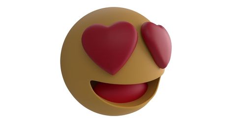 Love Heart Eyes Emoji Isolated on White - Download Free Stock Images Pikwizard.com